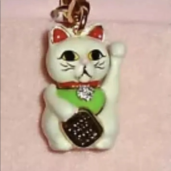 Juicy Couture LUCKY CAT CHARM NEW TAGGED BOX MANEKI NEKO JAPANESE GOOD LUCK - Picture 2 of 6